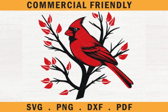 Download Christmas Floral Red Cardinal Bird SVG 6 - Card Collection