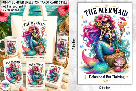 Download Funny Summer Skeleton Tarot Card Design - Card Collection