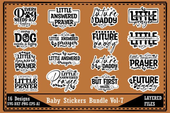 Download Baby Stickers Bundle Vol-7 - Baby stickers Collection