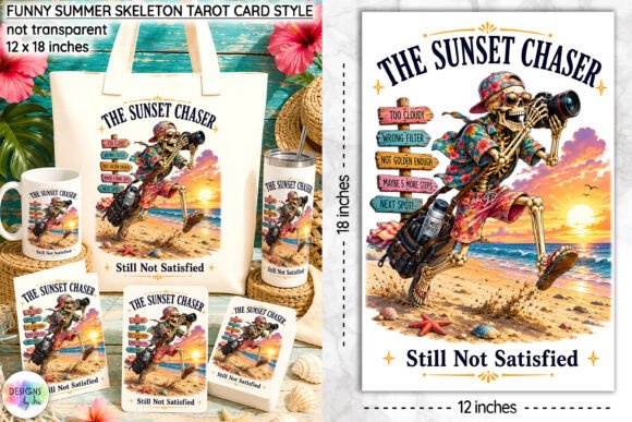 Download Funny Summer Skeleton Tarot Card Design - Card Collection