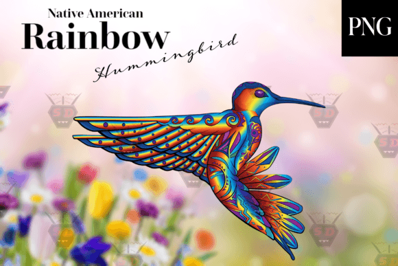 Download Native American Rainbow Hummingbird PNG - Rainbow Collection