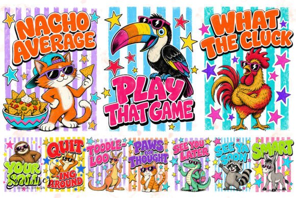 Download Retro Summer Animal Pun Sublimation PNGs - Sublimation png Collection