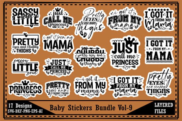 Download Baby Stickers Bundle Vol-9 - Baby stickers Collection