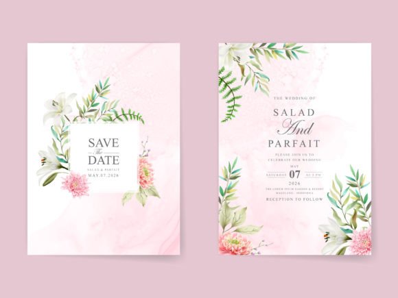 Download Wedding Invitation Card Romantic Floral - Card Collection