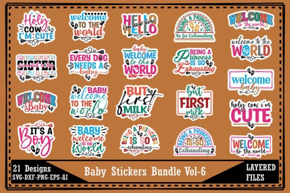 Download Baby Stickers Bundle Vol-6 - Baby stickers Collection