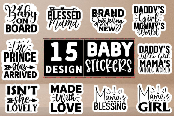 Download Baby Stickers Design Bundle - Baby stickers Collection