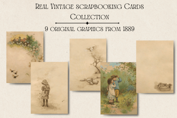 Download Real Vintage Scrapbooking Cards - Card Collection