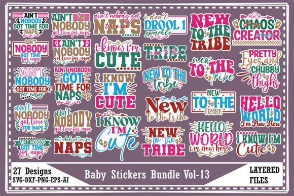 Download Baby Stickers Bundle Vol-13 - Baby stickers Collection