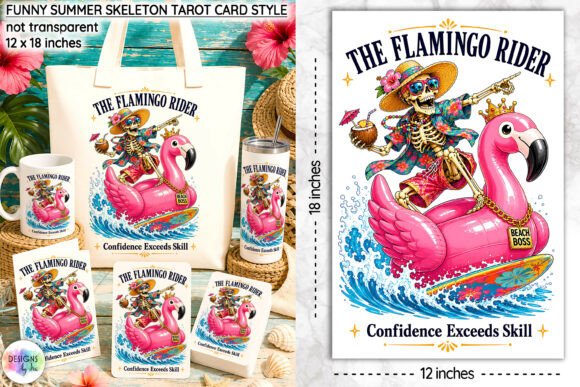 Download Funny Summer Skeleton Tarot Card Design - Card Collection