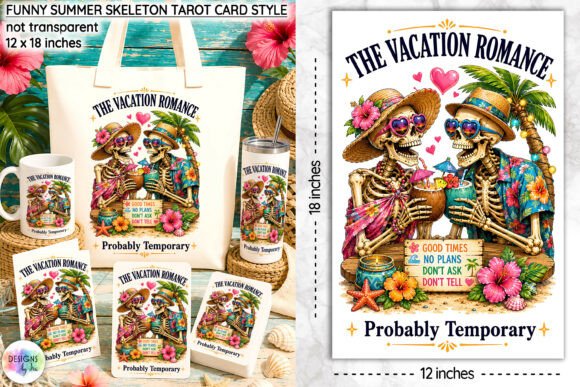 Download Funny Summer Skeleton Tarot Card Design - Card Collection