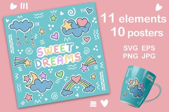 Download Sweet Dreams Baby Stickers and Posters - Baby stickers Collection